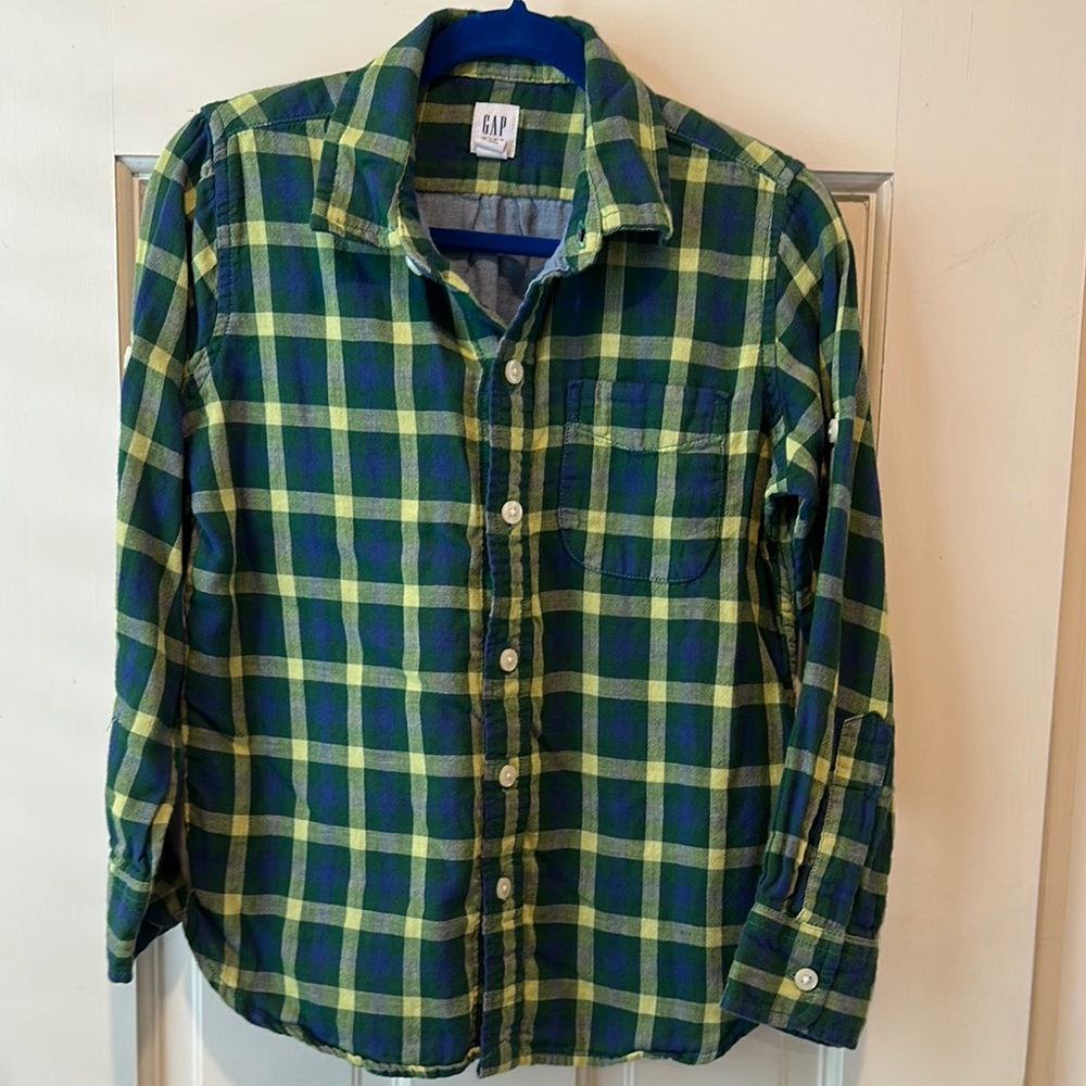 GAP Green and Blue Checkered Shirt